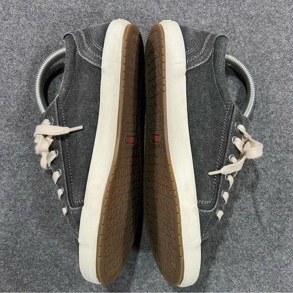 Taos Star Shoes Sneakers Womens Size 8 Dark Gray Washed Denim Casual Lace Up - Picture 4 of 13